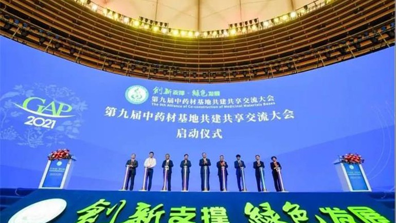 第九届中药材基地共建共享互换大会在嘉峪关召开，，，，，，同牛耳席张伯礼院士光临陇西ks凯时官网展台相识陇药陇企